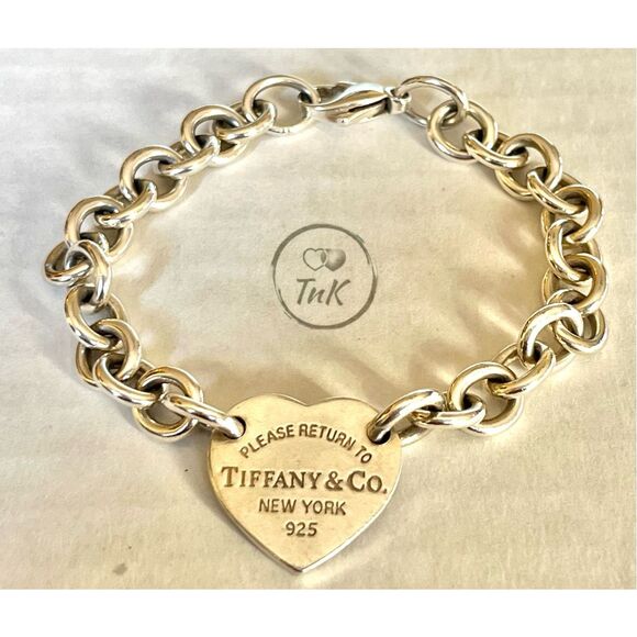 Return To Tiffany Heart Tag Chain Link Bracelet - 7” - Silver - Picture 4 of 16